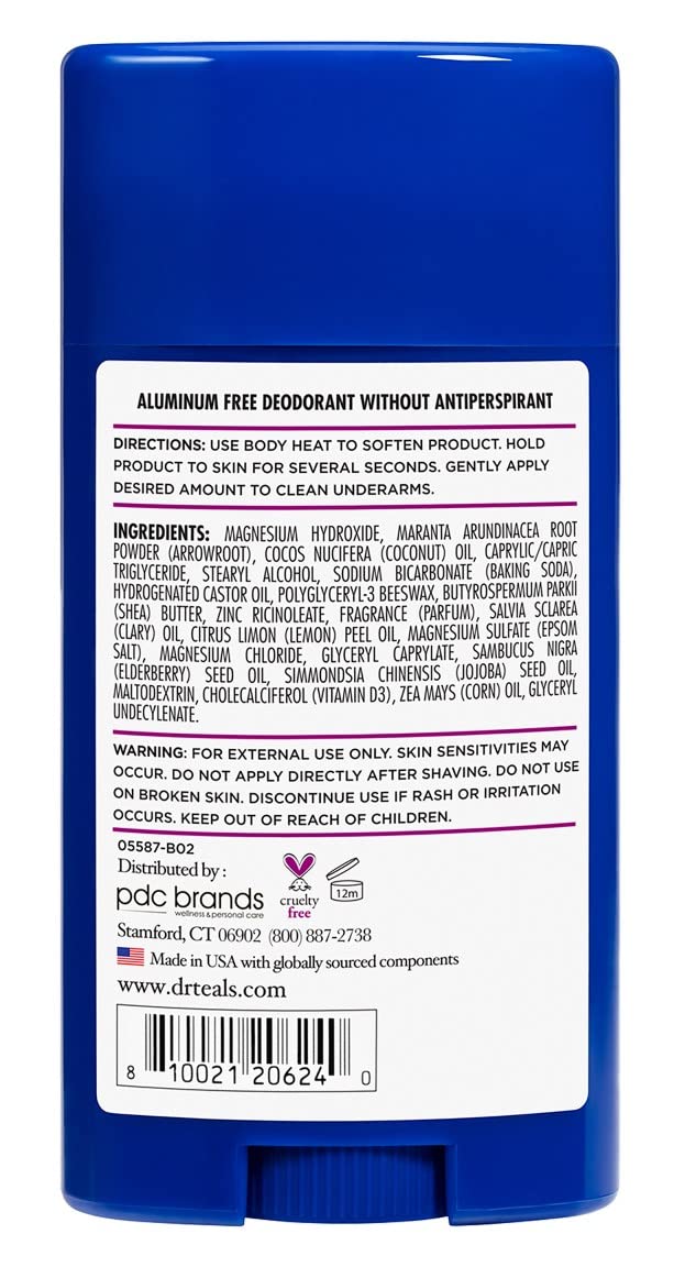 Dr Teal's deodorant stick texture close-up highlighting smooth application benefit