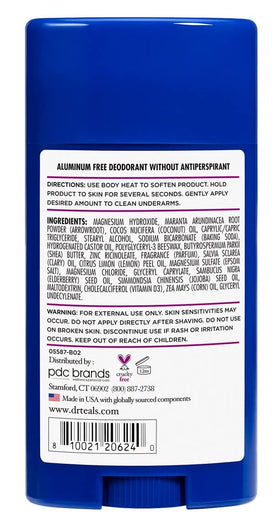 Dr Teal's deodorant stick texture close-up highlighting smooth application benefit