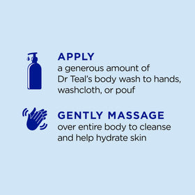 Dr Teal's gel texture with Epsom salt close-up for gentle exfoliation