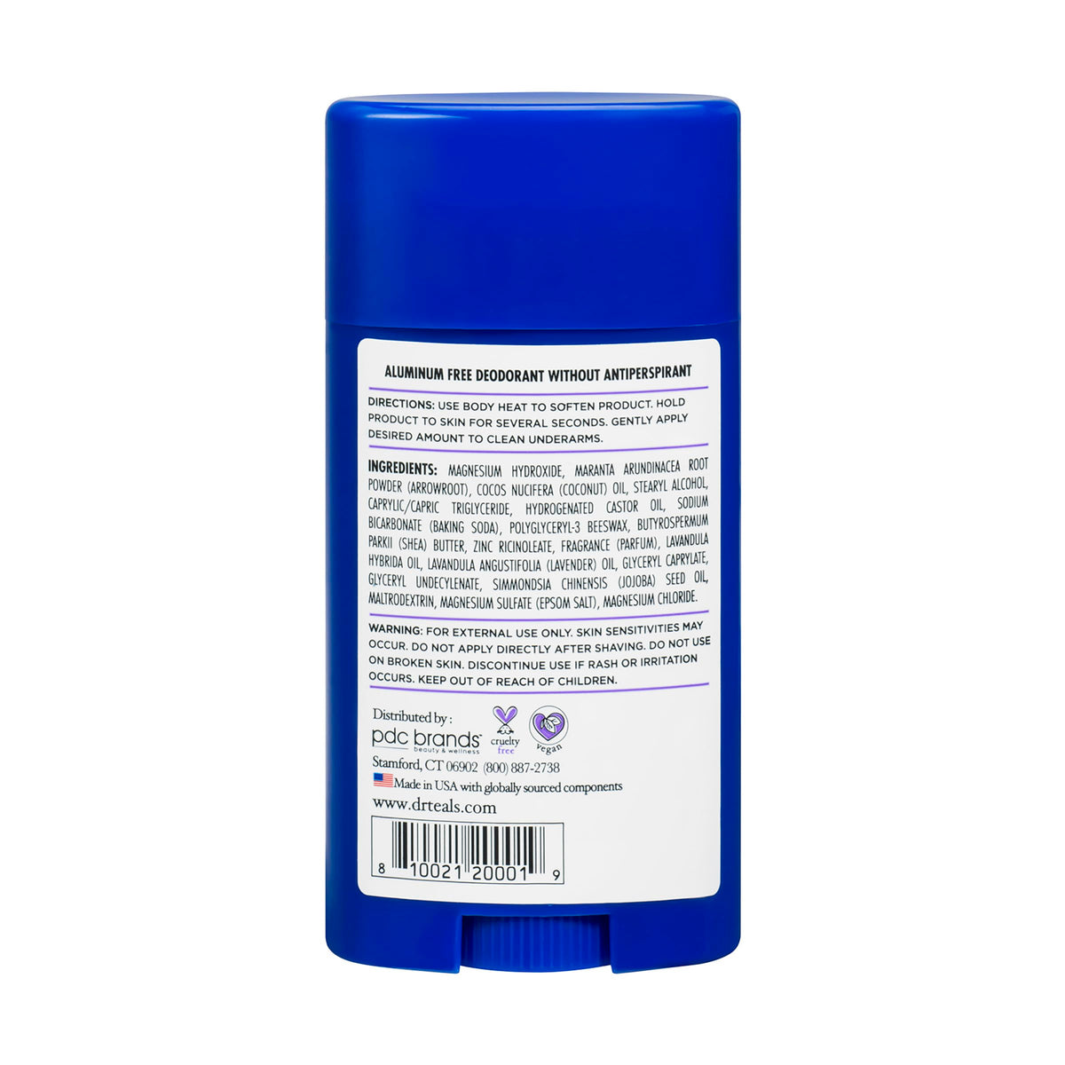 Dr Teal's deodorant inside travel bag showing TSA-friendly portability benefit