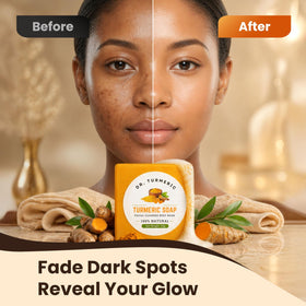 Dr. Turmeric sliced soap interior revealing creamy color and consistency