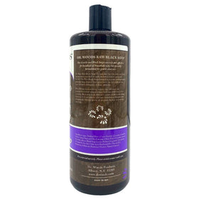 Dr. Woods thick liquid poured to show texture and lasting lather benefit