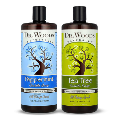 Dr. Woods front bottles showing label and two-pack convenience