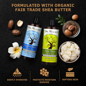 Dr. Woods label and ingredients highlighting natural oils