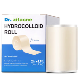 Dr. Zitacne front roll packaging showing product and size benefits