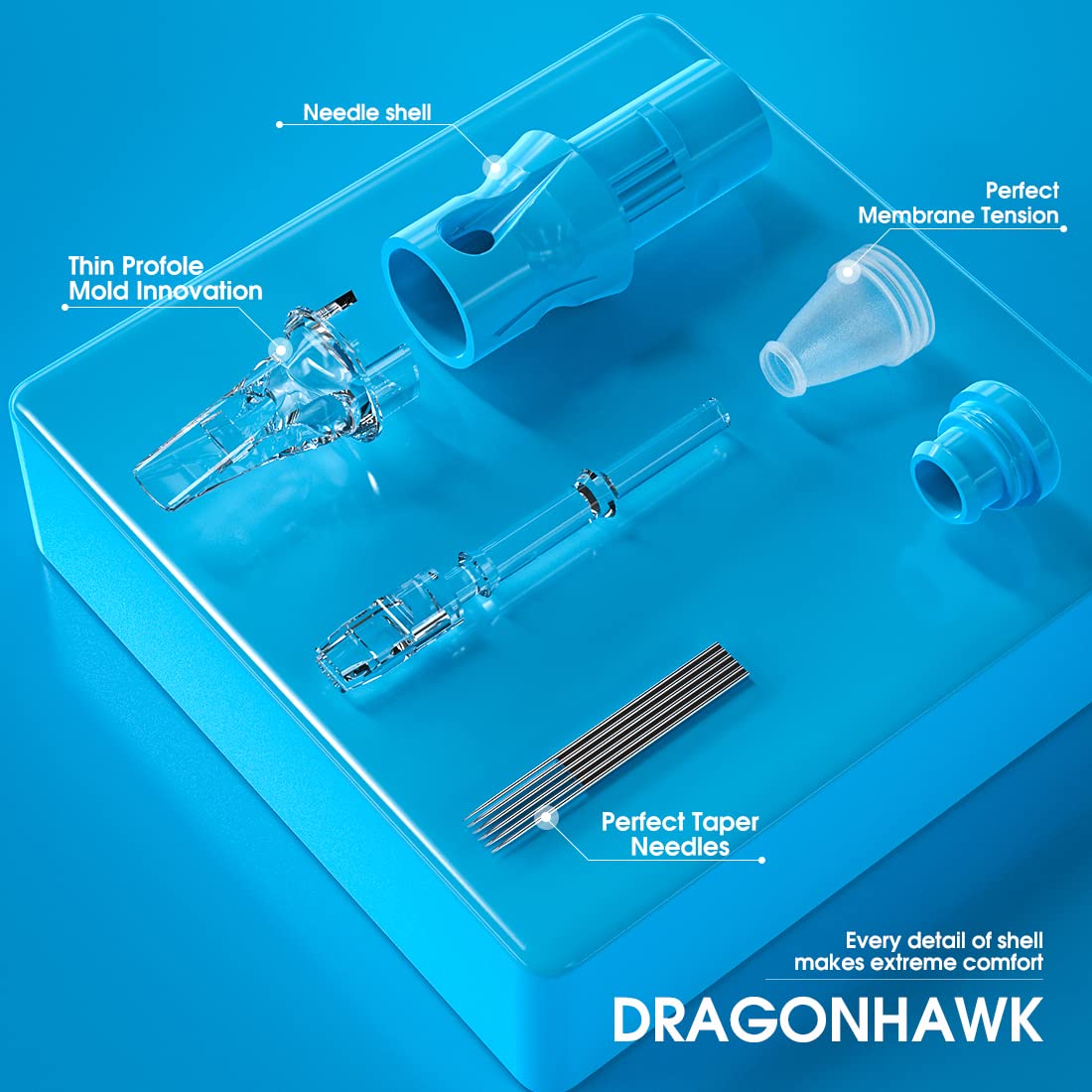 Dragonhawk anti-spitback membrane view demonstrating machine protection benefit