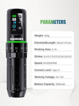 Dragonhawk L3 held in hand to show scale and comfortable pen-style feel during use