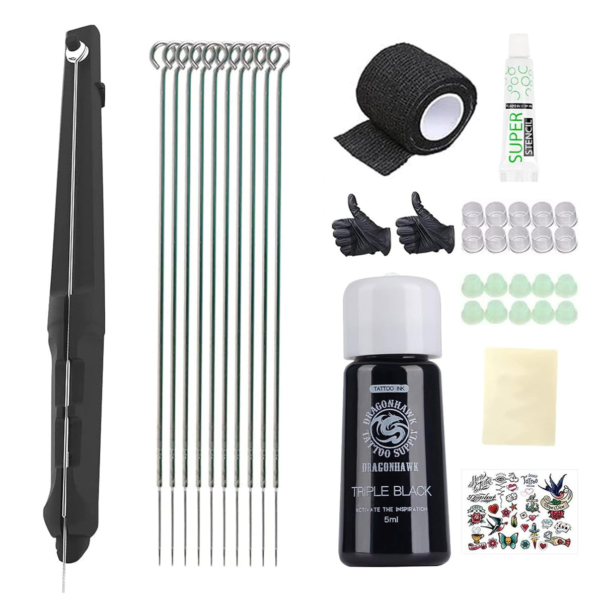 Dragonhawk poke stick front view showing compact pen for easier control