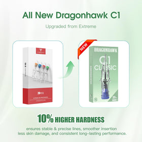 Dragonhawk transparent cartridge showing visible ink flow for reliable saturation monitoring