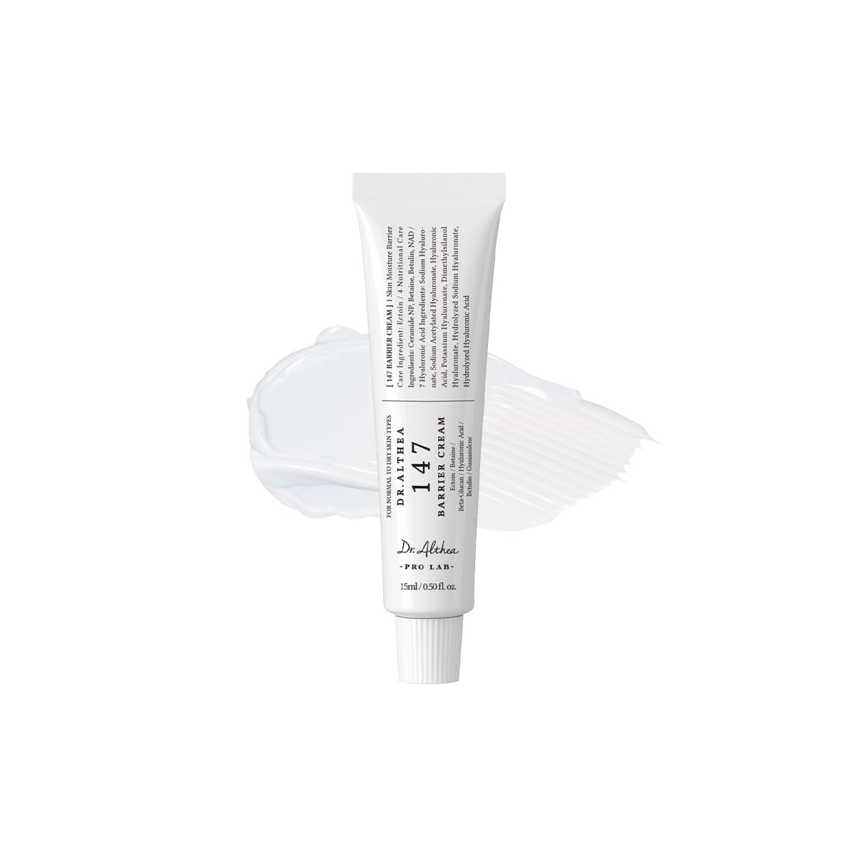 Dr.Althea 147 Barrier Cream front tube shot showing product and compact size, ideal for travel
