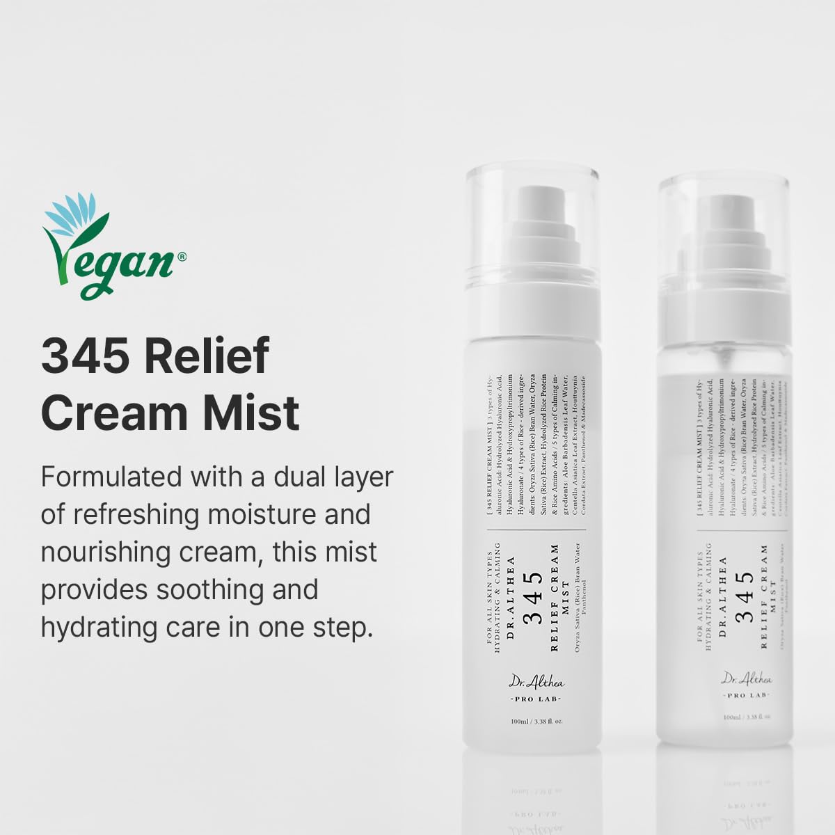 Dr.Althea close-up of dual-layer milky and water essence, visualizes nutrient delivery