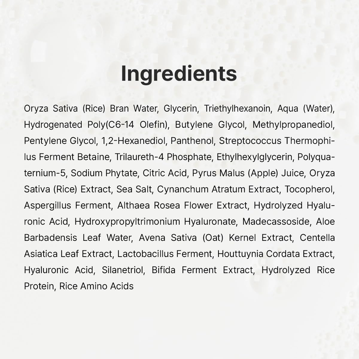 Dr.Althea label close-up listing key ingredients, transparency and safety