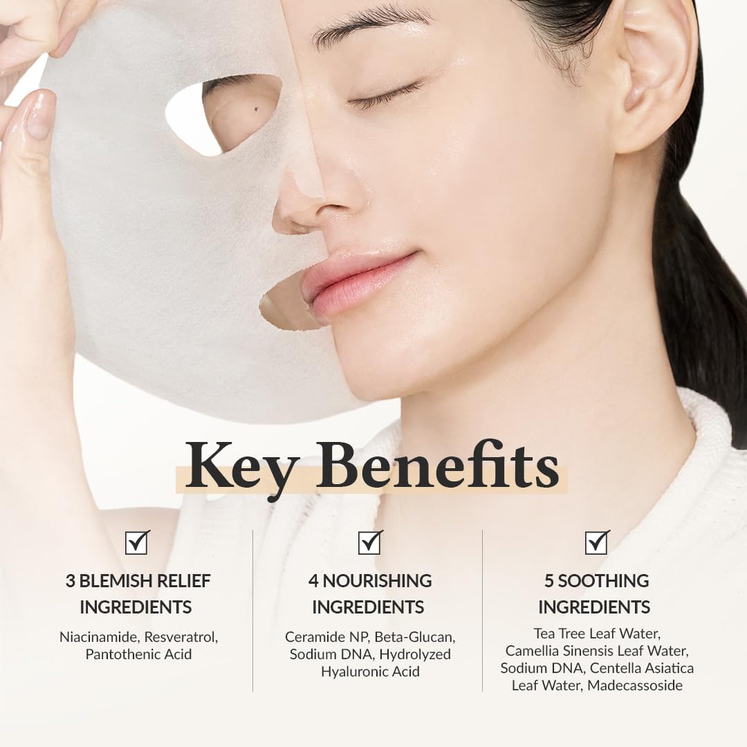 Dr.Althea sheet mask fully spread to show fit and thorough coverage benefit