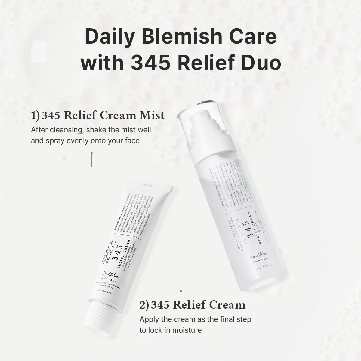 Dr.Althea duo on bathroom shelf lifestyle scene suggesting daily use