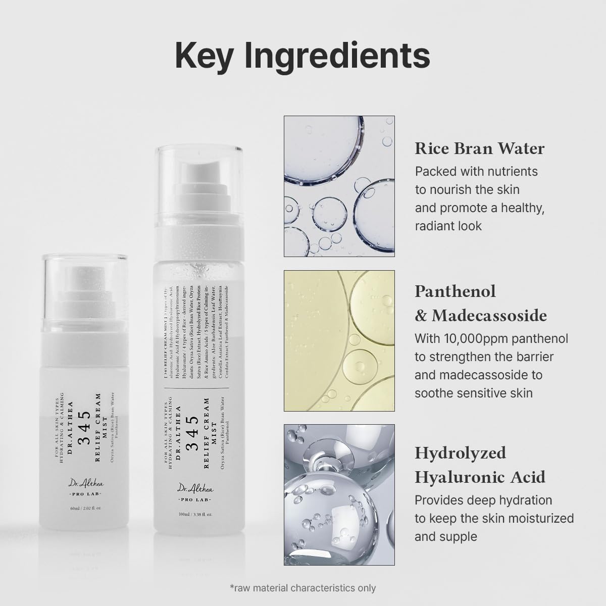 Dr.Althea shaken bottle revealing dual-layer formula for balanced nourishment
