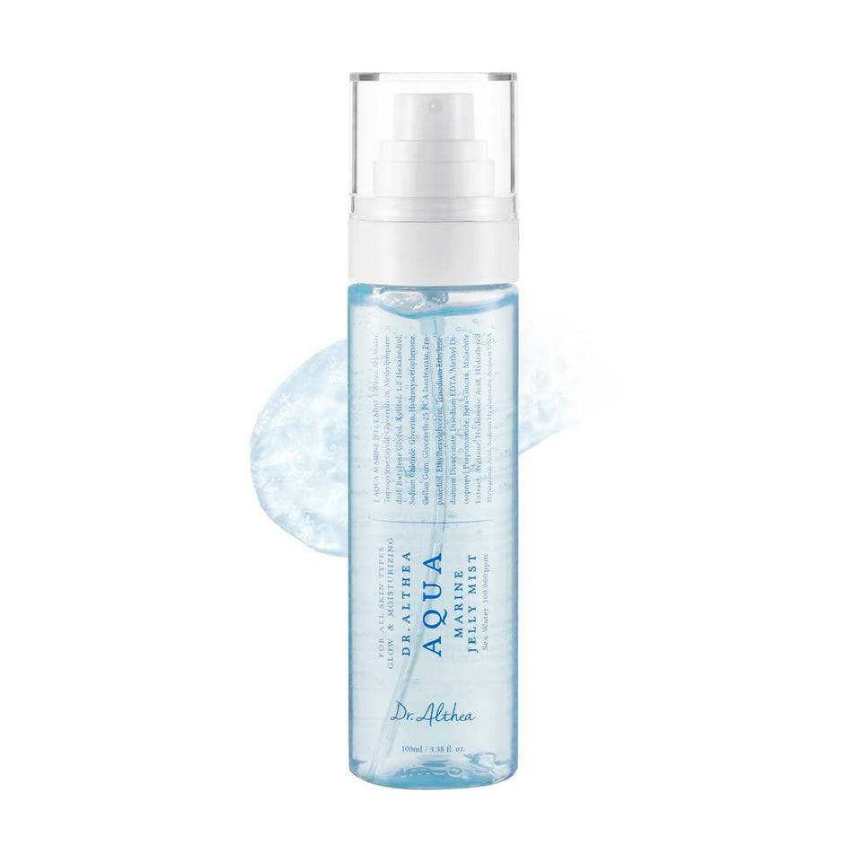 Dr.Althea front packaging showing bottle and brand, highlights hydration benefit