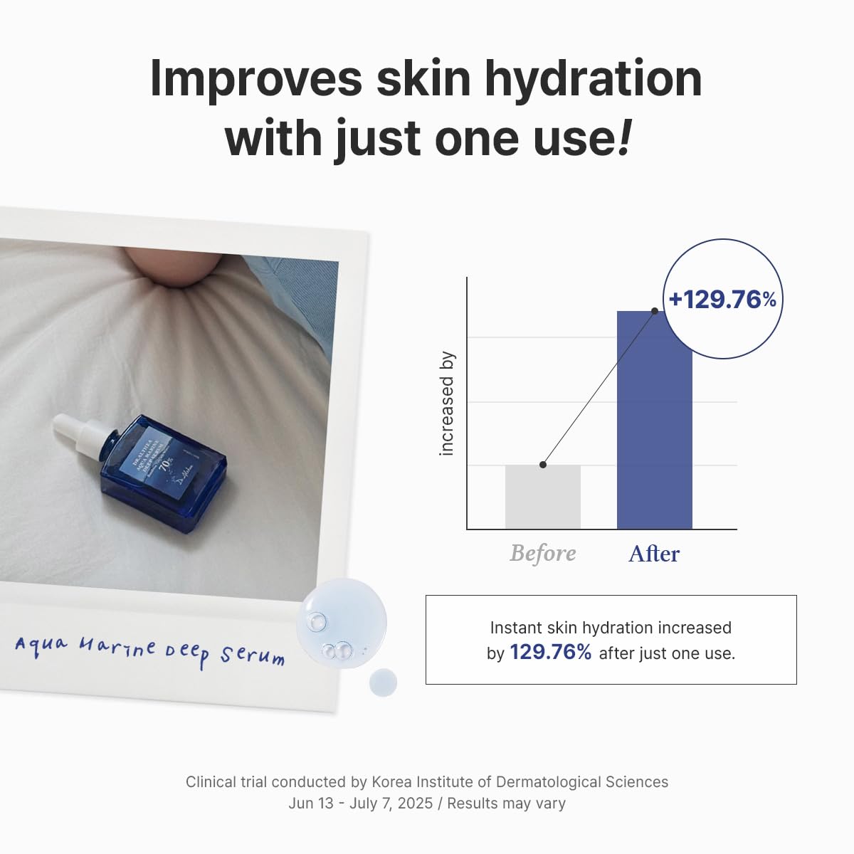 Dr.Althea natural blue serum close-up showing plant-derived color and calming effect