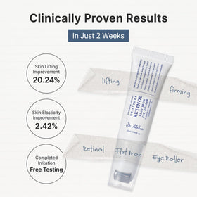 Dr.Althea label highlighting retinol bakuchiol and hyaluronic acid benefits