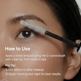 Dr.Althea lash boost lifestyle model applying serum for natural, glossy-looking lashes