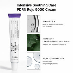 Dr.Althea panthenol and centella ingredients visual for calming benefits