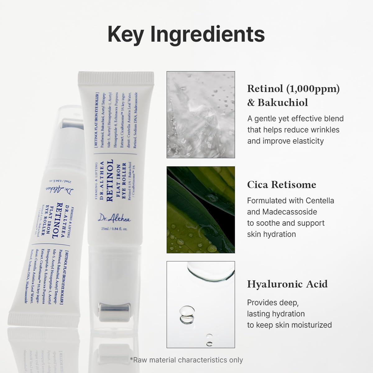 Dr.Althea roller held in hand to show product size and control