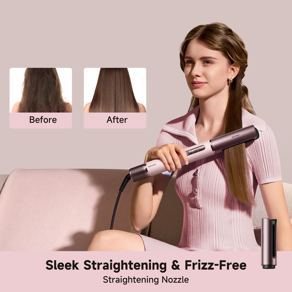 DREAME AirStyle Era curling head detail highlighting airflow design for automatic curls