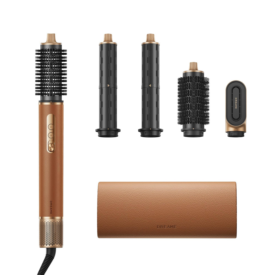 DREAME front view of AirStyle Suite Pro showcasing compact kit and attachments for fast styling