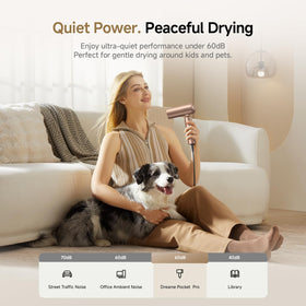 DREAME Pocket Pro on hotel counter conveying portable travel styling