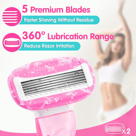 DreamGenius close-up of five blades for smoother quicker shaves