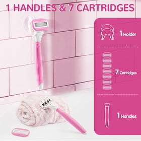 DreamGenius close-up of five blades with nano-coating for smoother, cleaner shaves