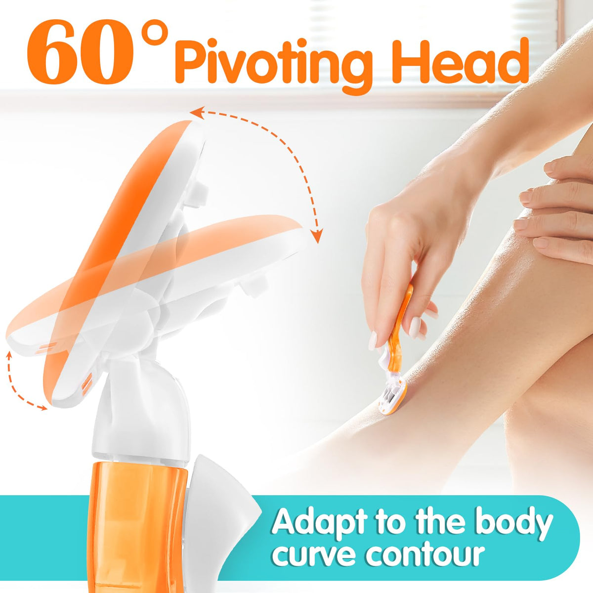 DreamGenius five-blade cartridge close-up for smoother shaves and better rinsing