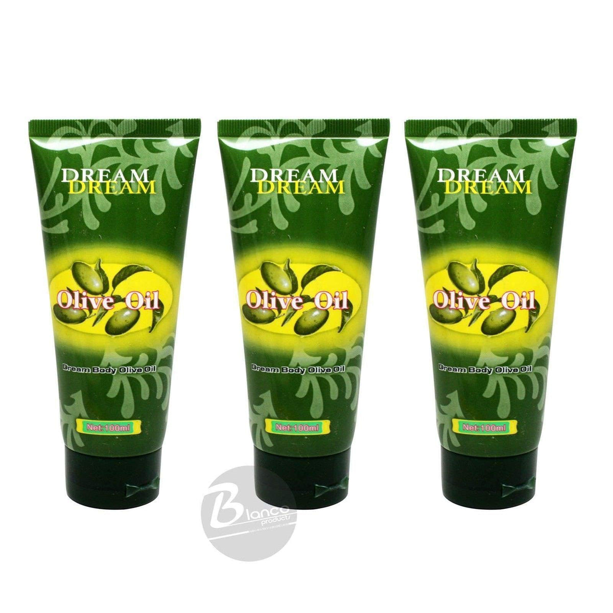 Dreamgirl front packaging showing three 100ml bottles and clear brand label benefit portability