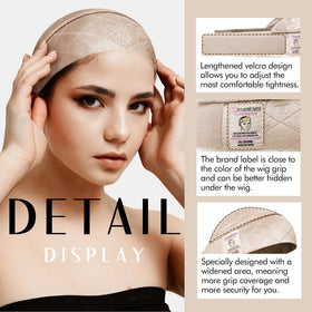 Dreamlover band worn beneath lace-front wig demonstrating stable no-glue fit