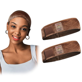 Dreamlover front view of brown wig grip showing secure fit and neat finish