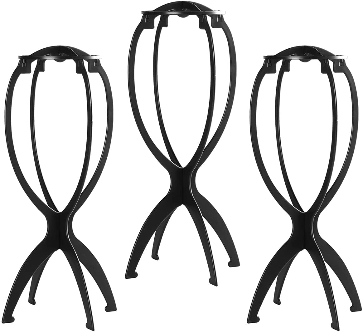 Dreamlover front view wig stand showing stable black support and neat display benefit
