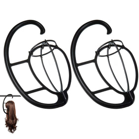 Dreamlover hanging wig stand front view showing stable hanging display