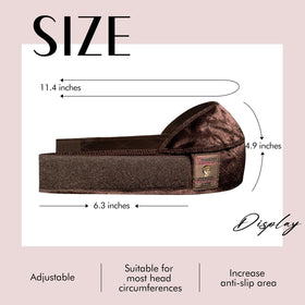 Dreamlover detail of lengthened hook-and-loop fastener emphasizing adjustable fit benefit