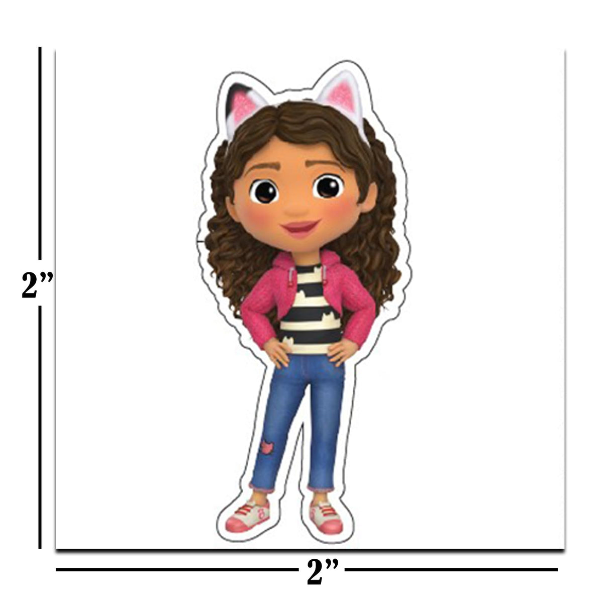 DreamWorks Gabby's Dollhouse perforated sheet close-up displaying designs and easy-separate convenience