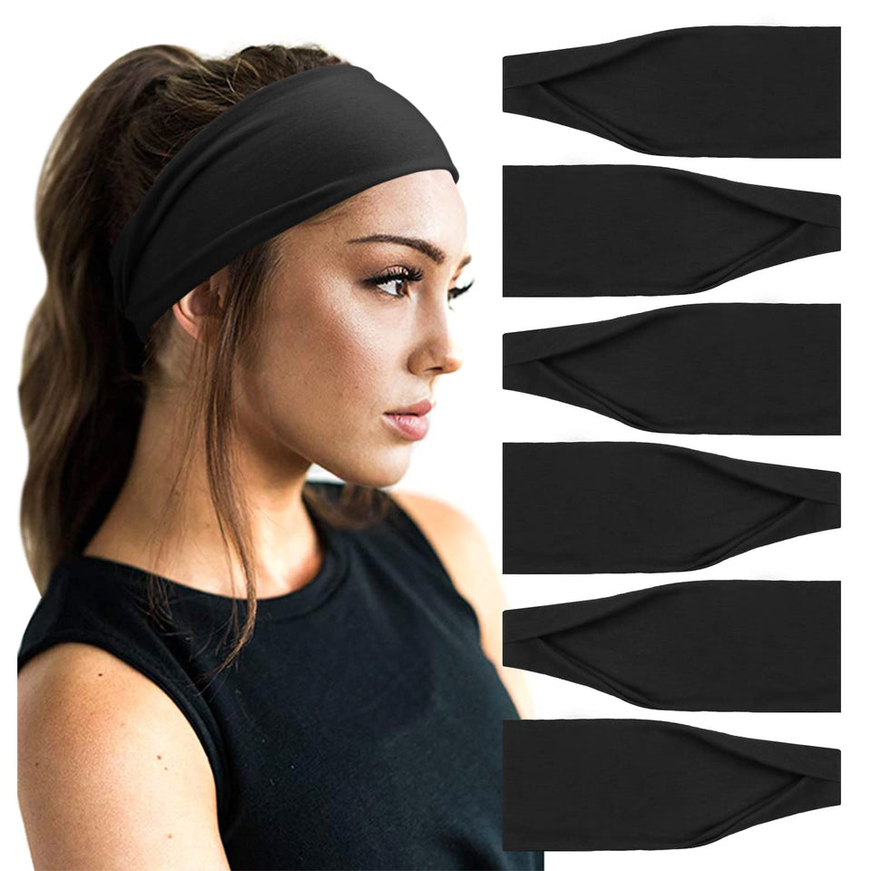 DRESHOW front view of six-pack headbands showing colors and packaging, easy outfit matching