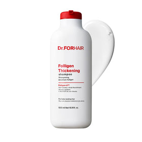 DR.FORHAIR bottle front showing product branding and clear benefit