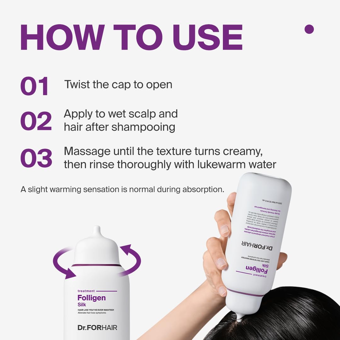 DR.FORHAIR creamy texture close-up demonstrating easy spreadability