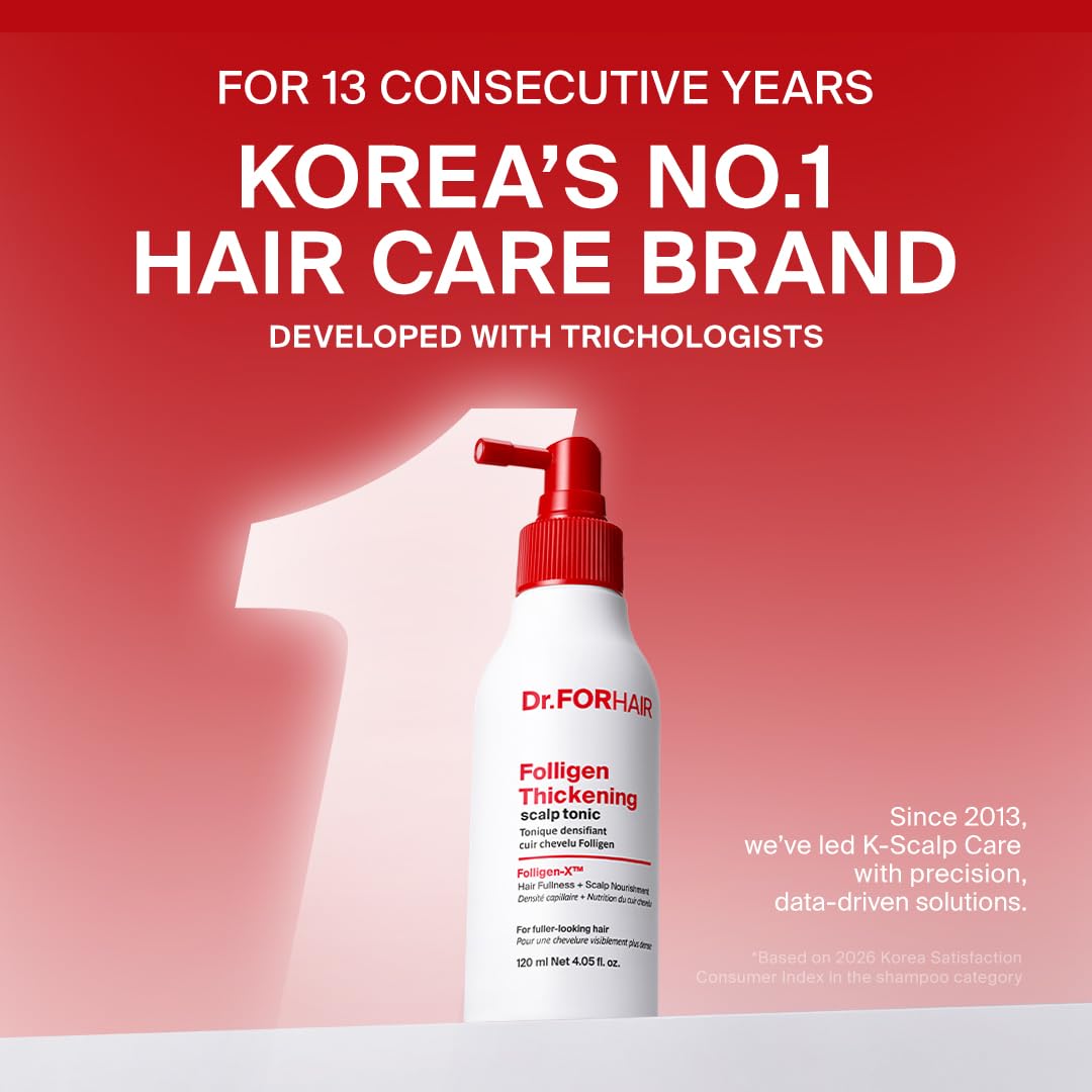 Dr.FORHAIR spray action delivering quick-absorbing scalp serum