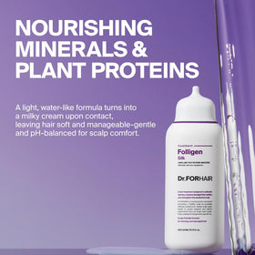 DR.FORHAIR on bathroom shelf evoking a soothing wash routine