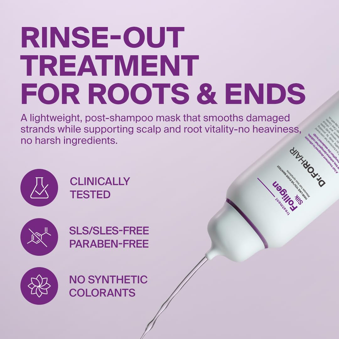 DR.FORHAIR label close-up highlighting ingredients and instructions
