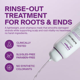 DR.FORHAIR label close-up highlighting ingredients and instructions