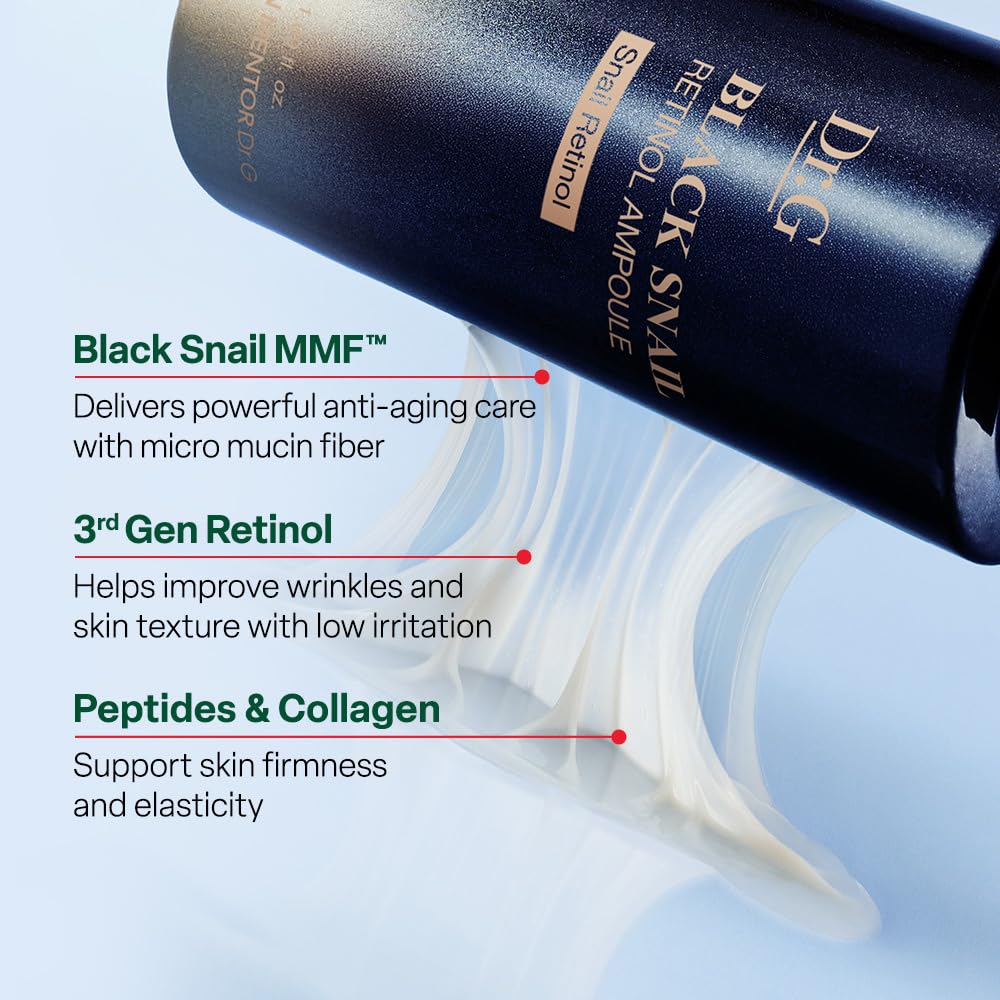 Dr.G ampoule on bedside shelf implying nightly renewal routine benefit