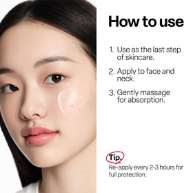 Dr.G matte finish on skin emphasizing shine control benefit