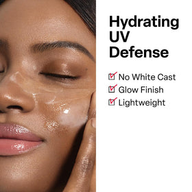 Dr.G sunscreen swatched on hand showing blendability and minimal white cast