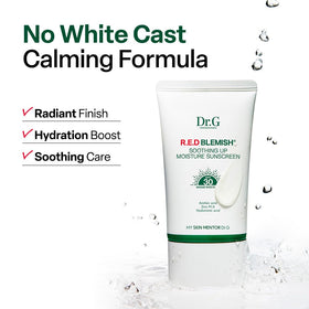 Dr.G sunscreen creamy texture close-up indicating hydrating, non-greasy finish
