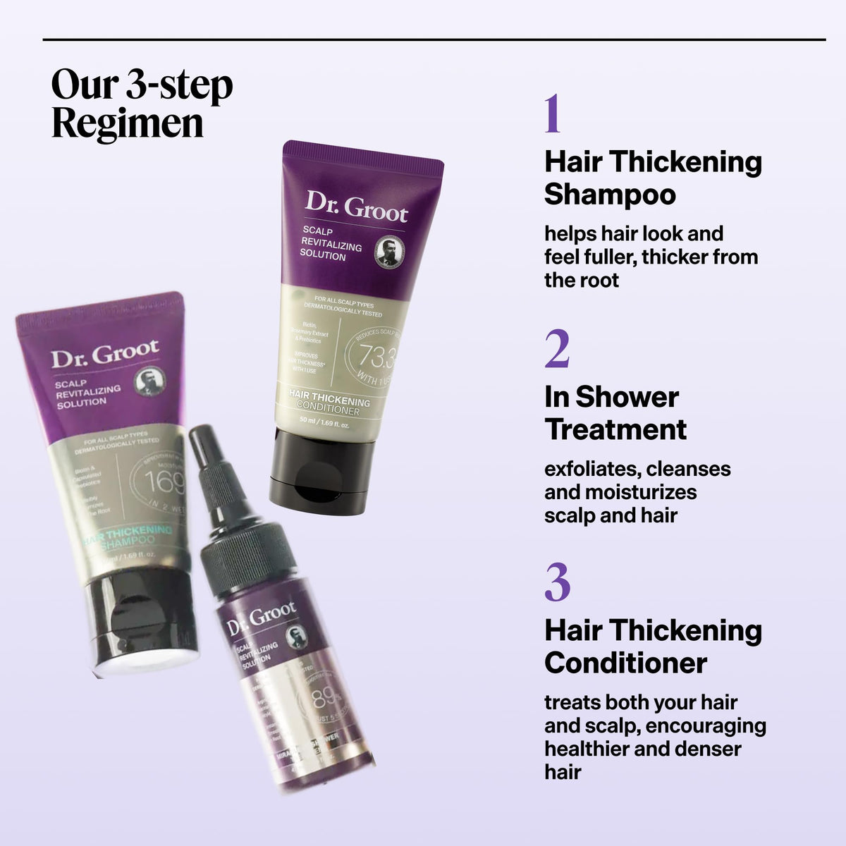 Dr. Groot lifestyle bathroom shelf showing daily routine organization benefit